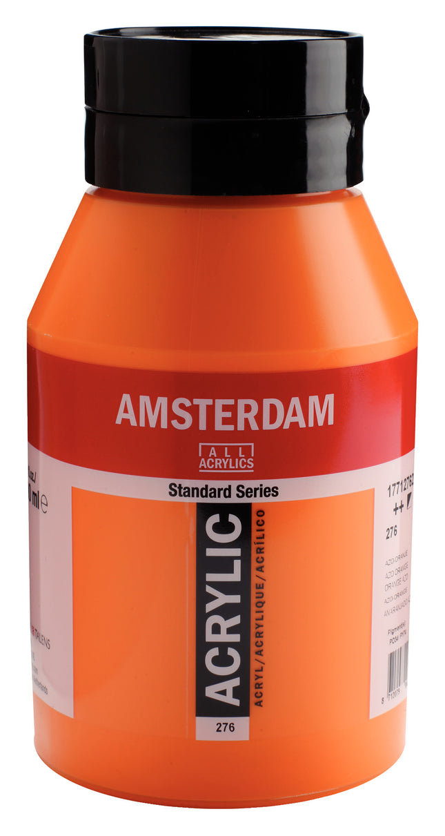 Amsterdam Standard Series Acrylic Jar 1000 ml Azo Orange 276