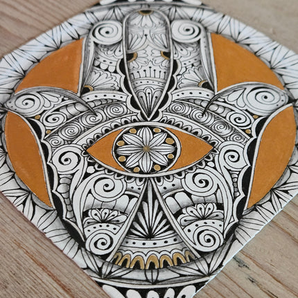 7 mei - Hand van Fatima Zentangle inspired art ONLINE