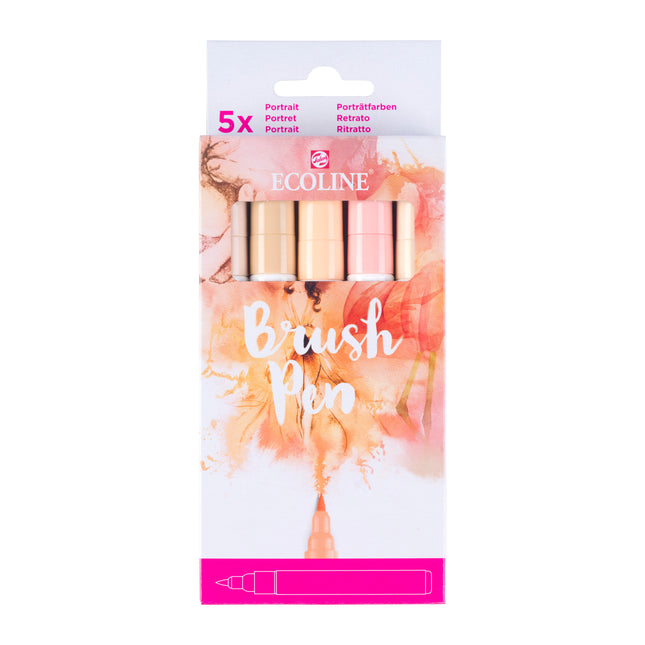 Ecoline Brush Pen set Portrait | 5 colours
