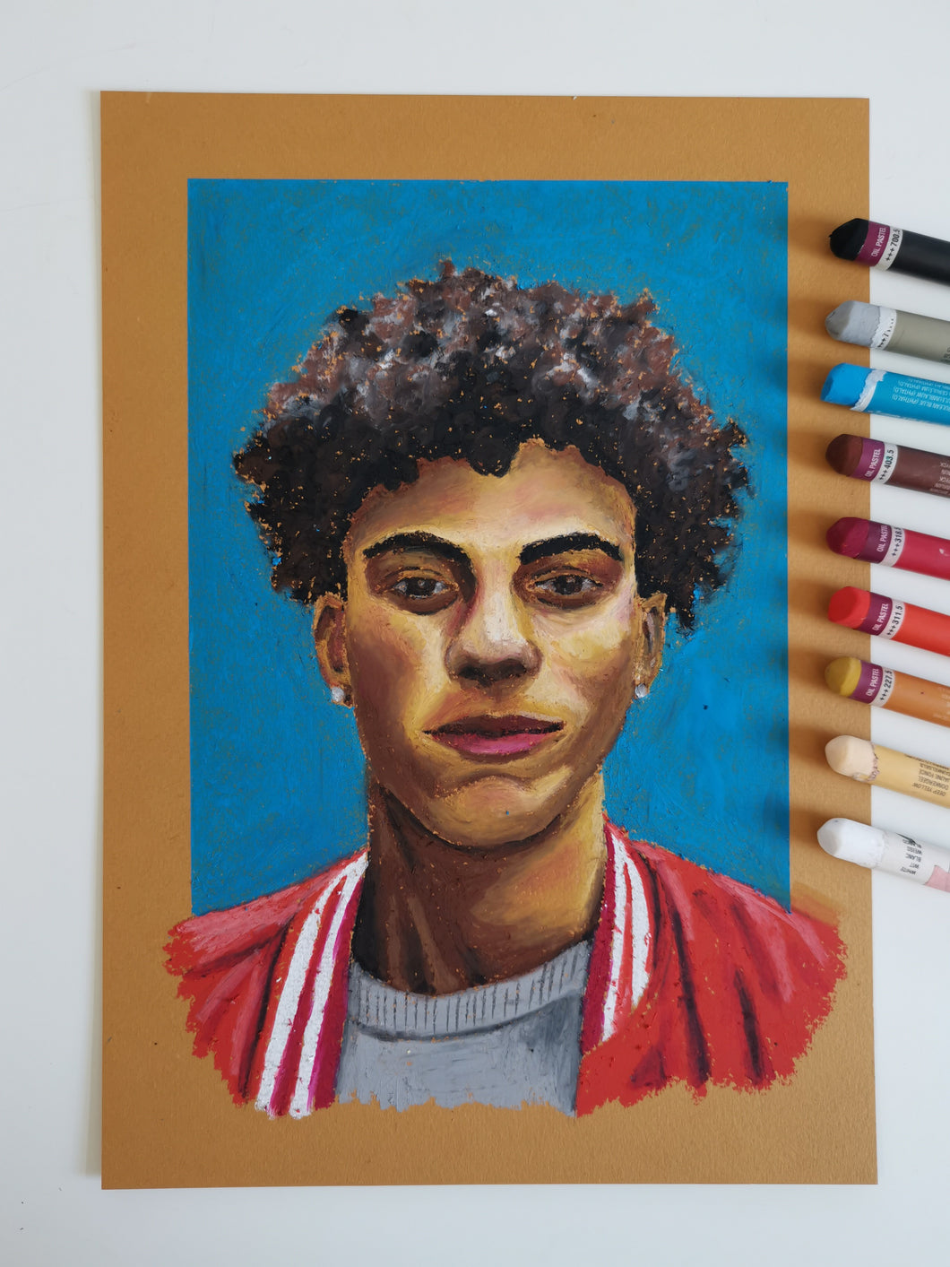 21 oktober - Colorful portret met oliepastel door Nienke Vletter
