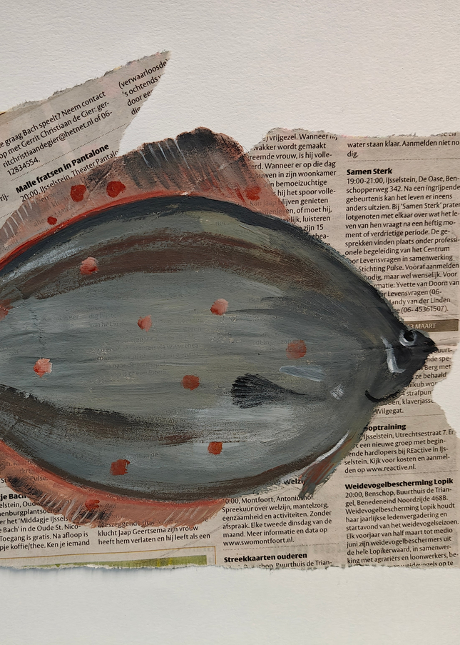 5 februari - Fish and Chips met acrylverf