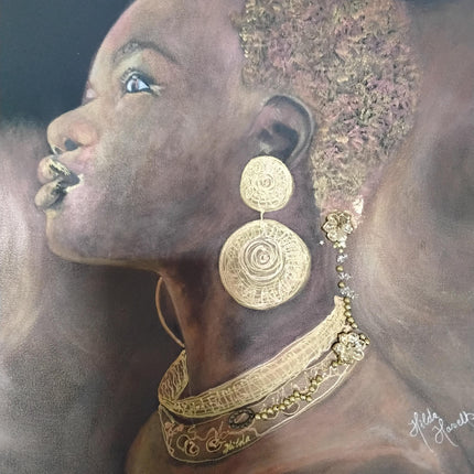 20 mei - Drybrush / Mixed Media Flower of Golden lady