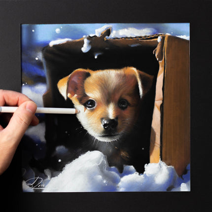 3 december - Drawing a Puppy with Pastel Pencils