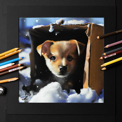 3 december - Drawing a Puppy with Pastel Pencils