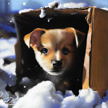 3 december - Drawing a Puppy with Pastel Pencils