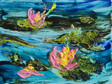 Afbeelding in Gallery-weergave laden, 28 februari - Waterlelies met acrylverf
