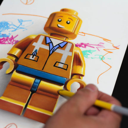 26 februari - Hyper-realisme Lego met pastel potloden