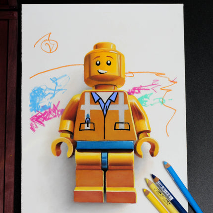 26 februari - Hyper-realisme Lego met pastel potloden