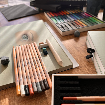 9 december - Oog tekenen met pastels