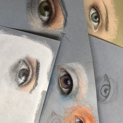 9 december - Oog tekenen met pastels