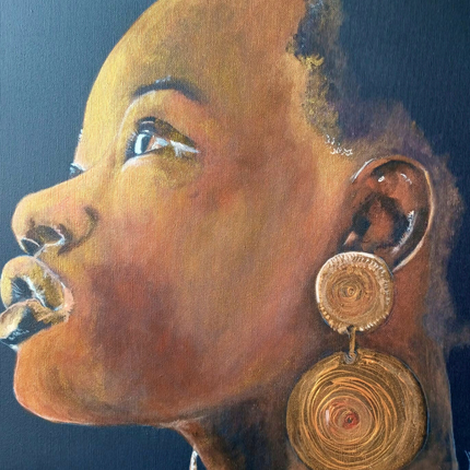 20 mei - Drybrush / Mixed Media Flower of Golden lady