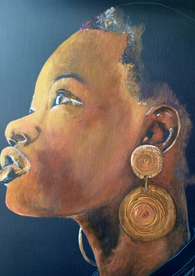 26 mei - Drybrush / Mixed Media Flower of Golden lady