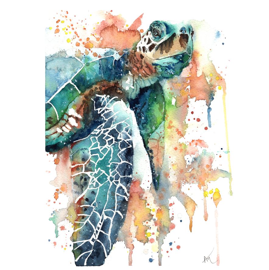 30 augustus - Animals in aquarel
