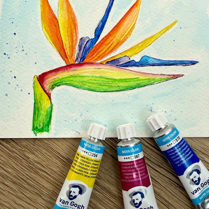 7 augustus - Tropische aquarel met een beperkt palet