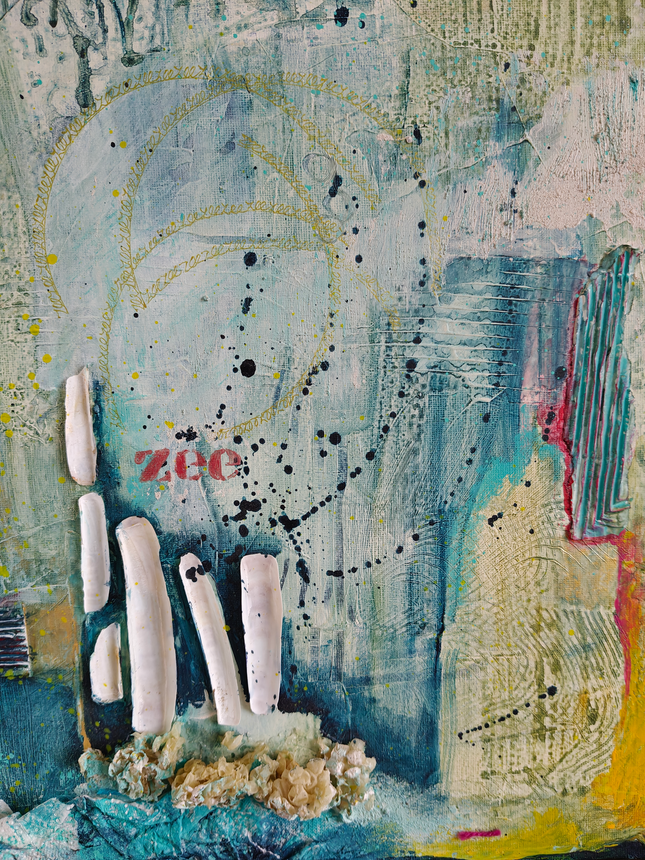 22 oktober - Structuren en letters met acrylverf