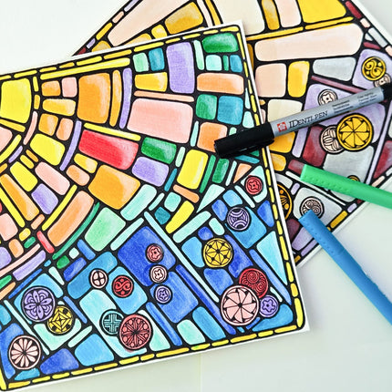 21 oktober - Glass Stained Window Zentangle Inspired Art ONLINE