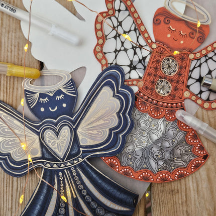 19 november - Kerstengel Zentangle Inspired Art ONLINE