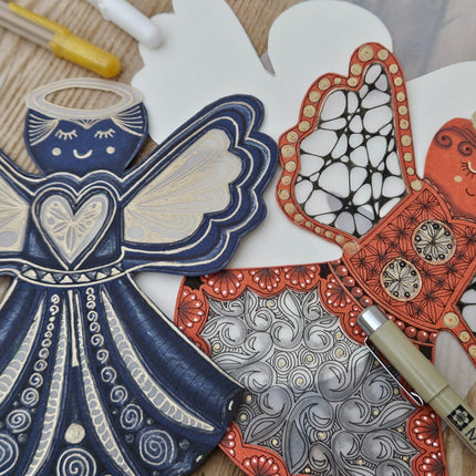 19 november - Kerstengel Zentangle Inspired Art ONLINE
