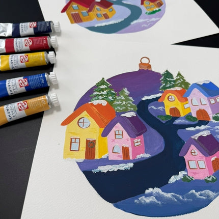 26 november - Winter Wonderland in Gouache - beperkt palet