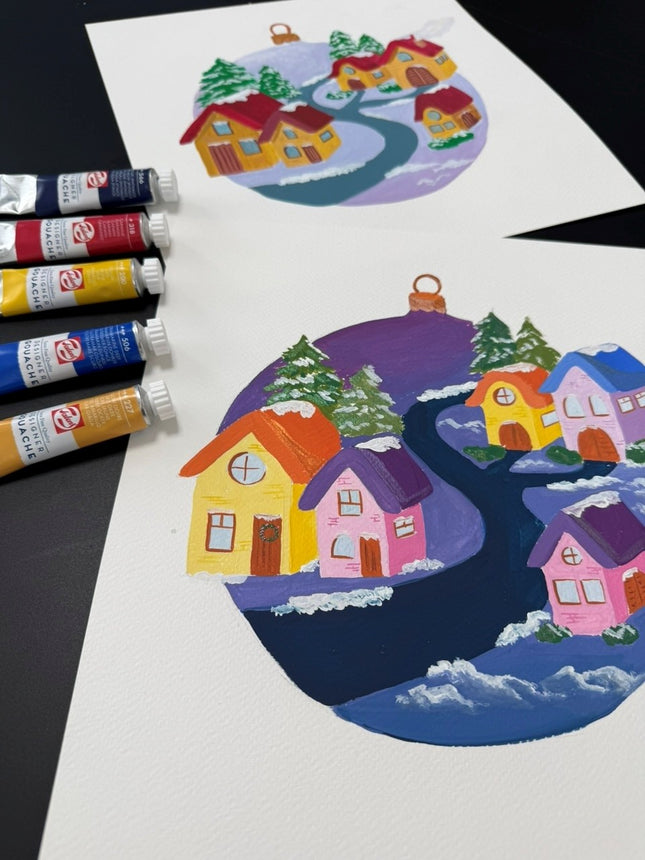 26 november - Winter Wonderland in Gouache - beperkt palet