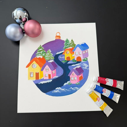 26 november - Winter Wonderland in Gouache - beperkt palet