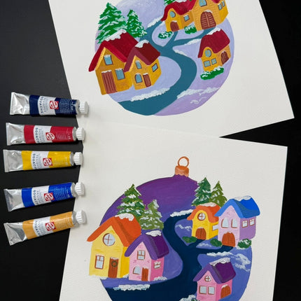 26 november - Winter Wonderland in Gouache - beperkt palet
