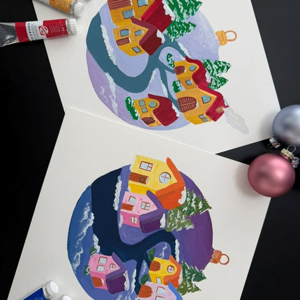 26 november - Winter Wonderland in Gouache - beperkt palet