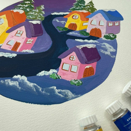26 november - Winter Wonderland in Gouache - beperkt palet