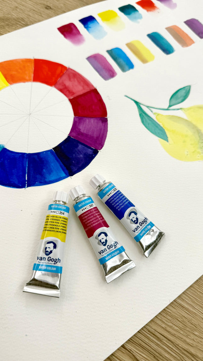 7 augustus - Tropische aquarel met een beperkt palet