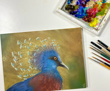 Afbeelding in Gallery-weergave laden, 30 november - Kroonduif met olieverf
