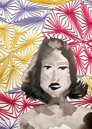 26 november - Borduren op papier met aquarel en/of inkt