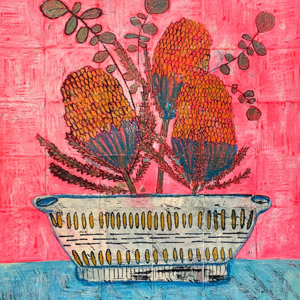 9 oktober - Mixed media collage met Monotype