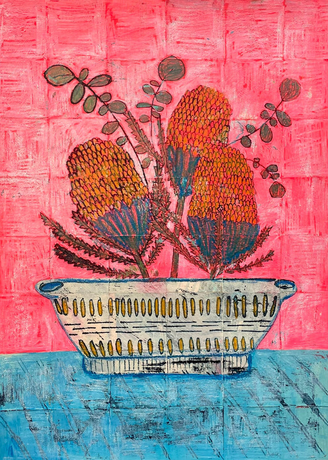 9 oktober - Mixed media collage met Monotype