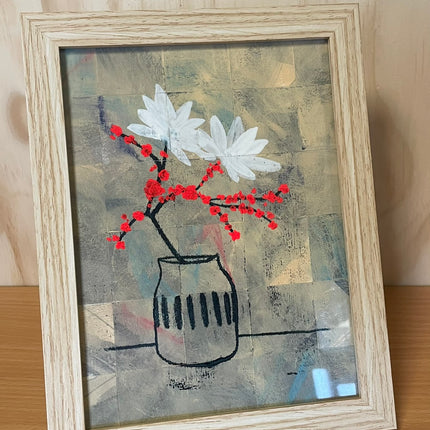 9 oktober - Mixed media collage met Monotype