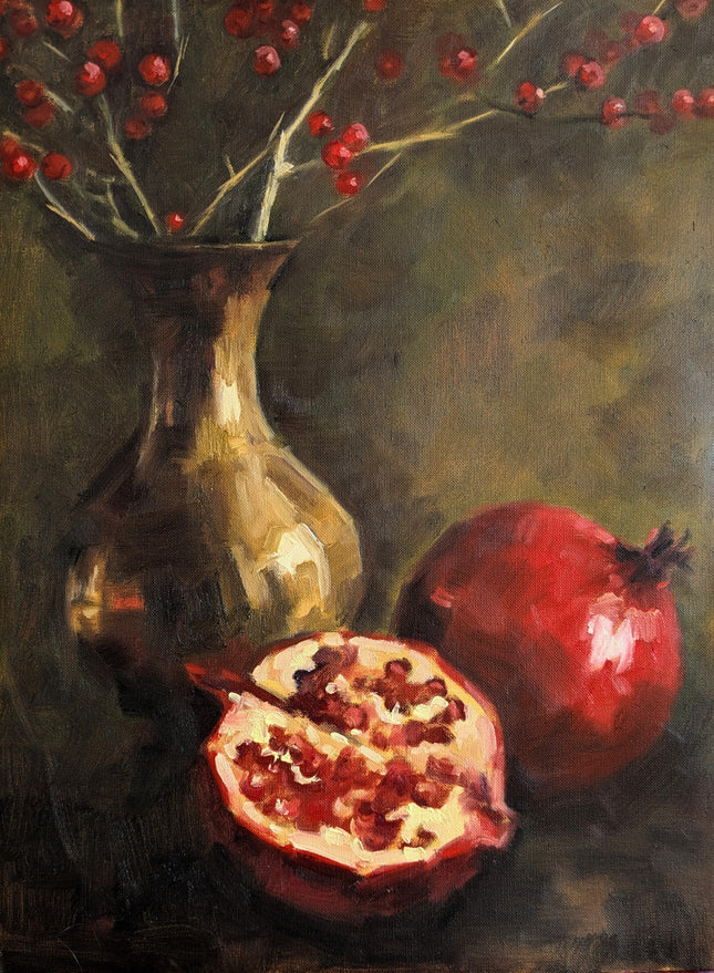 24 november - Stilleven in èèn dag met olieverf